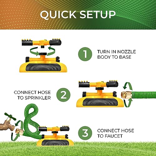 Rotating Lawn Sprinkler for Yard & Kids