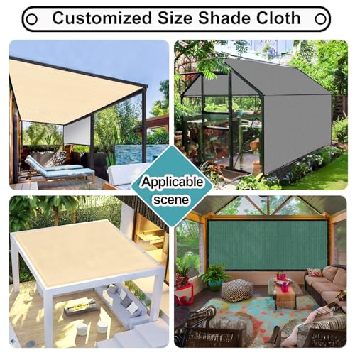 90% Sun Shade Cloth with Grommets (1 0' X 1 4' / Green)