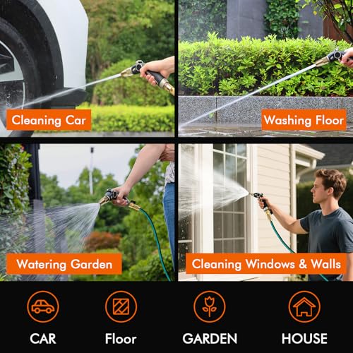 Garden Hose Nozzle (Bronze / 4 Watering Patterns)
