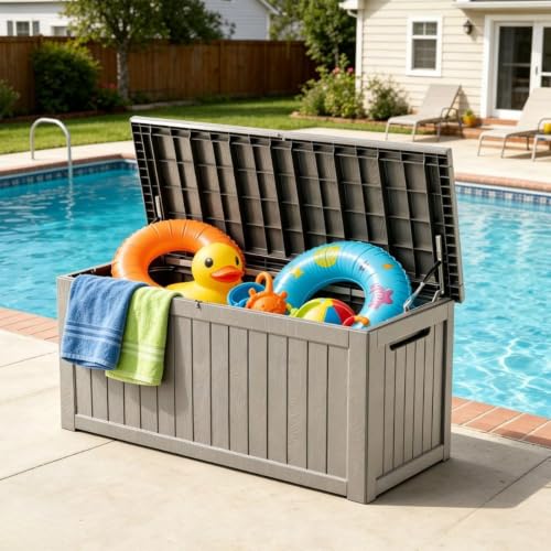 270 Gallon Outdoor Storage Box (Grey / 270GAL)