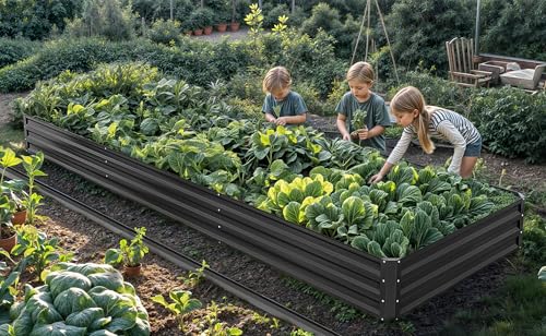 144x48x12 in Galvanized Raised Garden Bed Kit