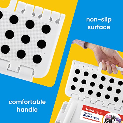 12 Pack 11 Inch Folding Step Stool (White / 11 Inch( Pack of 12))