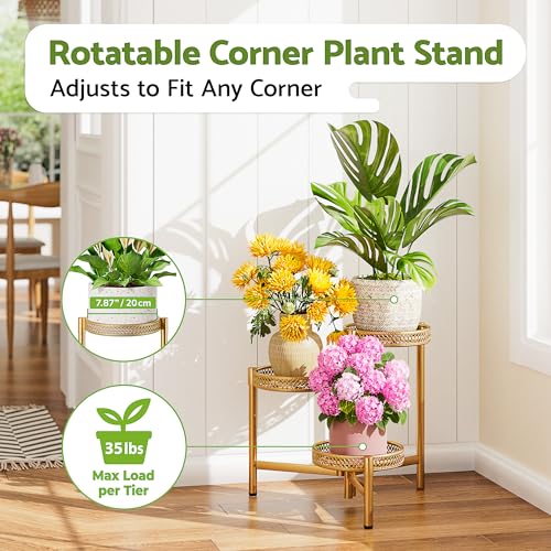 Metal Plant Stand Indoor Outdoor (GoldWave / 3-tiers)