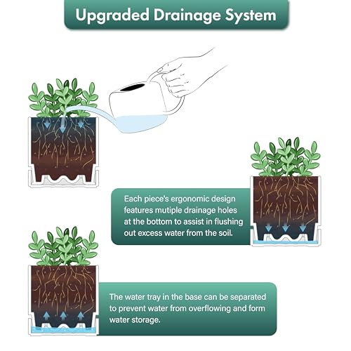 4 Inch Planter Pot with Drainage Hole & Saucer