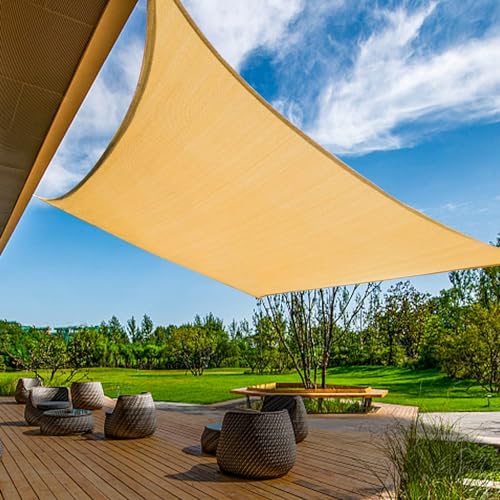16'x20' Sun Shade Sail Sand Curved Rectangle Customizable (Sand / 16'X20' custom)