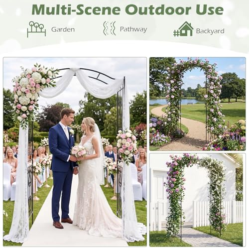Metal Garden Arbor (44"W x 90"H)