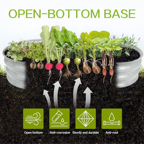 Gardmax 2 Pack Galvanized Raised Garden Bed