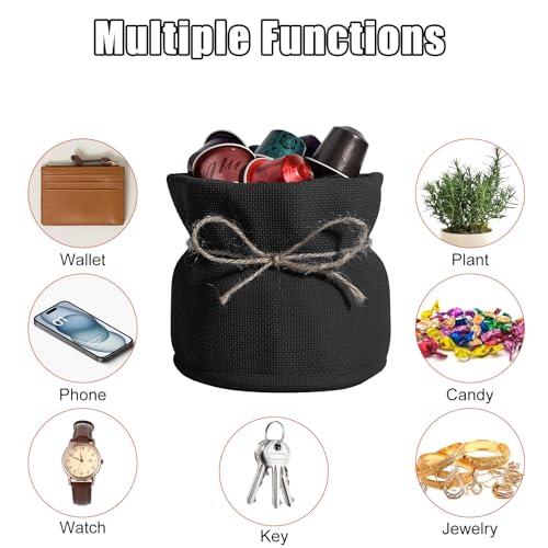 Candy Bowl for Office Key Bowl for Entryway Table Fall Candy Dish Plant Pots Indoor Flower Pots for Indoor Plants (Black / Large)