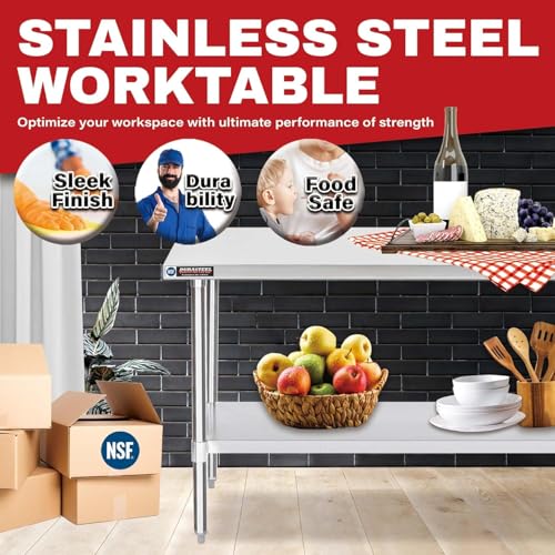 24x72 Stainless Steel Work Table (24" x 72" / Standard Table)