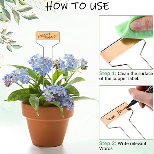 160 Pcs Metal Garden Tags Plant Labels (Copper / 10 Inch)