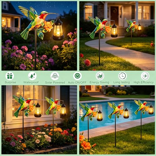 Hummingbird Solar Garden lights Outdoor Waterproof