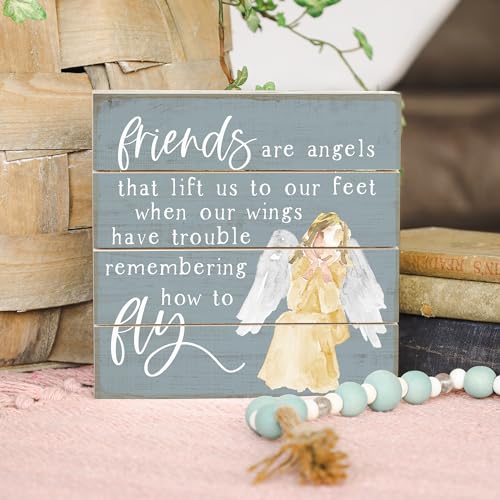 Friends Are Angels 6 inch Wood Sign (Friends Are Angels)