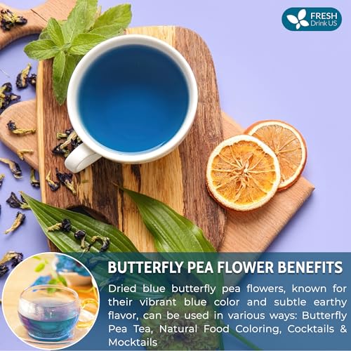 Premium 16oz Butterfly Pea Flowers Tea (16oz)