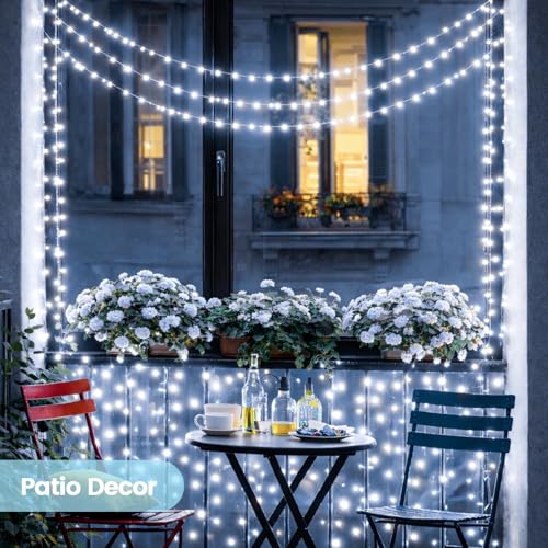 Solar Fairy Lights (Cool White / 6 Pack-600LED)