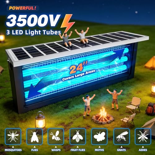 Large Solar Bug Zapper Outdoor (18W for 4000 sq.ft)