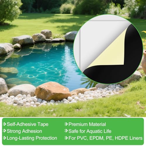 2PCS Pond Liner Repair Patch (10 IN x 10 IN -2P Repair Patch)