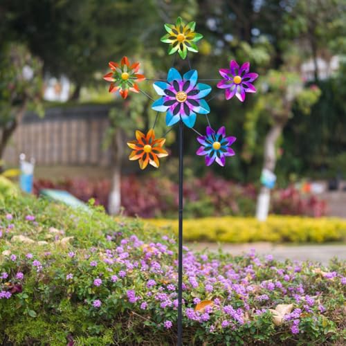 Outdoor Kinetic Wind Spinner (Flower)