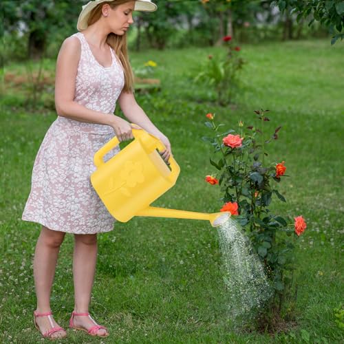 2 Gallon Watering Can for Indoor Plants (Yellow / 2 Gallon)