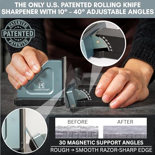 PATENTED ORIGINAL ADJUSTABLE ROLLING KNIFE SHARPENER KIT