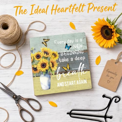 Spring Decorations for Rustic Farmhouse Decor (Retro Sunflower 2)