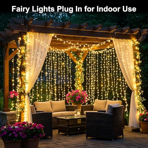 200FT 600LED Christmas Lights Plug in (Warm White / 200FT 600LED)