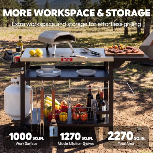 40x26 3 Tier Grill Cart (Table)