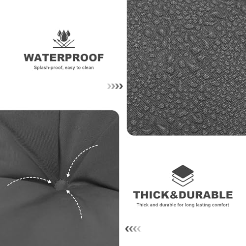 Porch Swing Cushions (Dark Gray / 60x 40 inches)