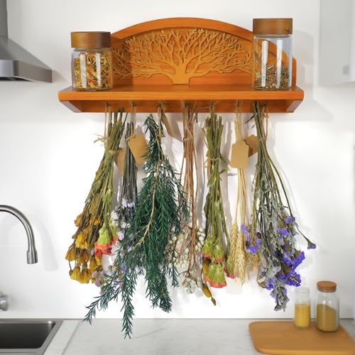 Tree Design Hanging Herb Drying Rack (Herb Drying Rack-Embossed Design)