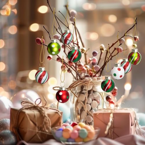 48 Pcs Christmas Elf Ball Hanging Ornament (C Style / 48 Pcs)