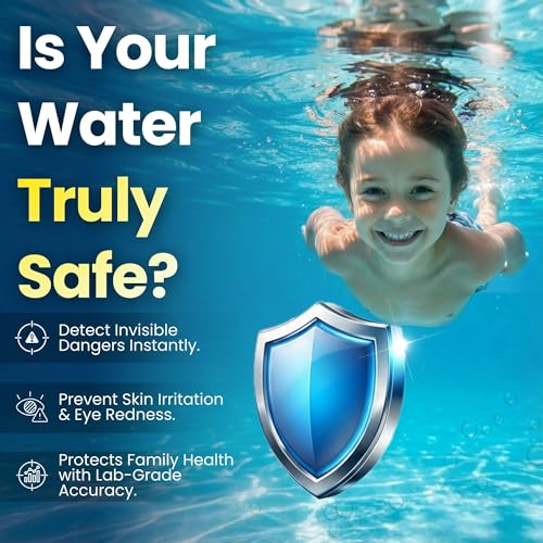 10-in-1 Pool & Spa Water Test Kit with App, Hot Tub, Saltwater, Chlorine, Cyanuric Acid, Alkalinity, Hardness, pH, Nitrate, Sulfate, Digital Water Quality Testing Strips (DXPOOL-R10-S10)