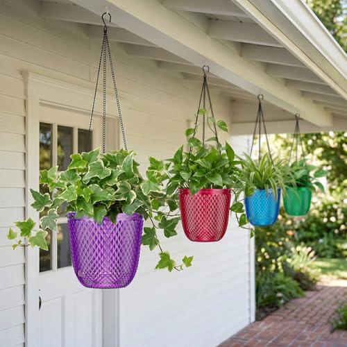 Hanging Planters for Indoor Plants (Purple / 7.2in)