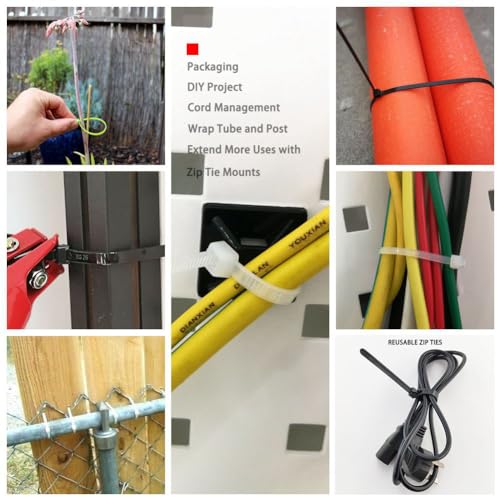 Durable Plastic Zip Ties 4 Inch (1000 Count)