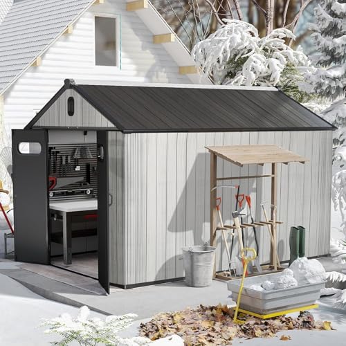 Domi 8X12FT Resin Outdoor Storage Shed (8x12FT)