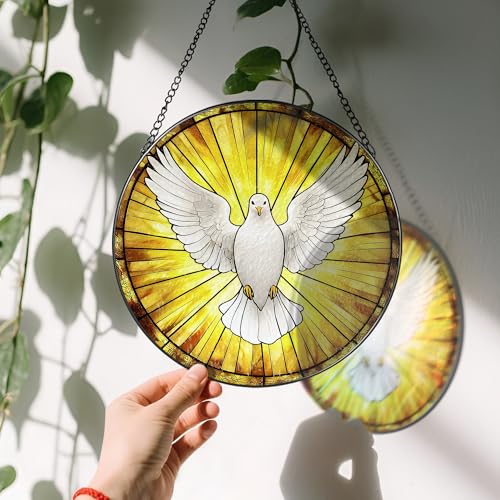 8'' Dove Stained Glass Suncatcher (Dove)