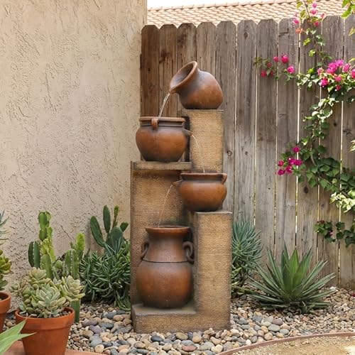53" H Patio Water Fountain (Gold)