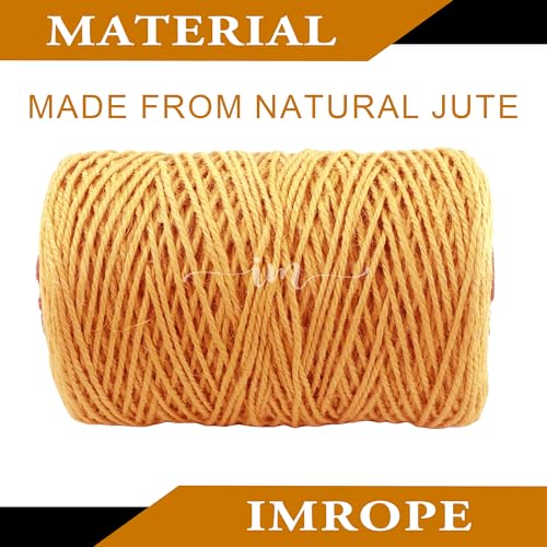 3mm x 1000 Feet Orange Jute Rope (Orange / 3mm x 1000 Ft)