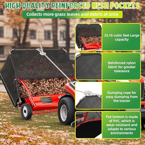 48" Lawn Sweeper Tow Behind (48 inch / Red)