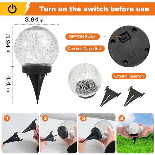 Solar Globe Lights Outdoor Waterproof (Multicolor / 8 globes)