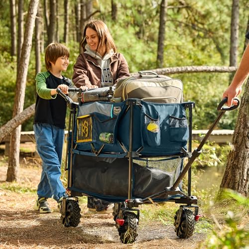 Push & Pull Double Decker Wagon (Blue / With Push Handle)