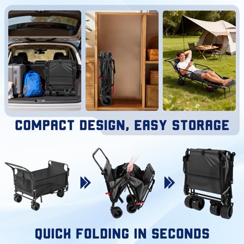 Heavy Duty Folding Wagon (Dark Grey / Large)