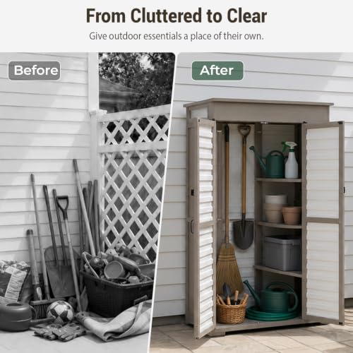 Outdoor Storage Cabinet (White / 47" x 20" x 70")