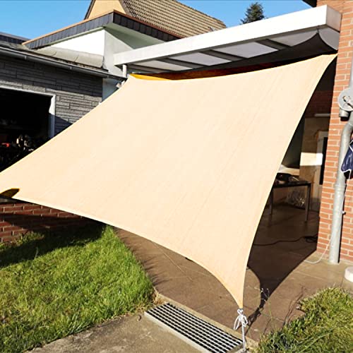 20'X22' Sun Shade Sail Cream Curved Rectangle Customizable