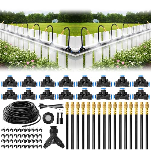 100FT Drip Irrigation System with 360° Adjustable Copper Nozzles (100FT)