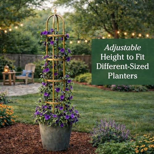 Metal Garden Obelisk (Antique Copper)
