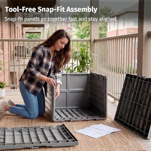 Outdoor Storage Box (Ash Grey / 31 Gallon)