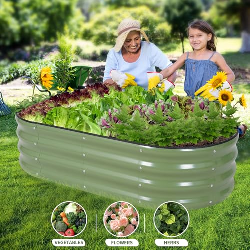 Galvanized Raised Garden Bed Outdoor
