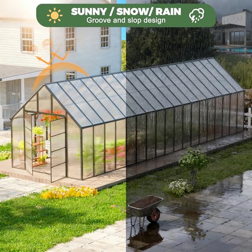36x10x10 FT Polycarbonate Greenhouse for Outdoors w