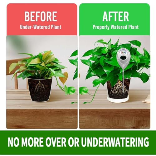 Plant Moisture Meter Soil Moisture Sensor Meter Water Monitor Hygrometer Plant Water Meter [Green + White] Soil Moisture Meter for Gardening (GREEN+WHITE)