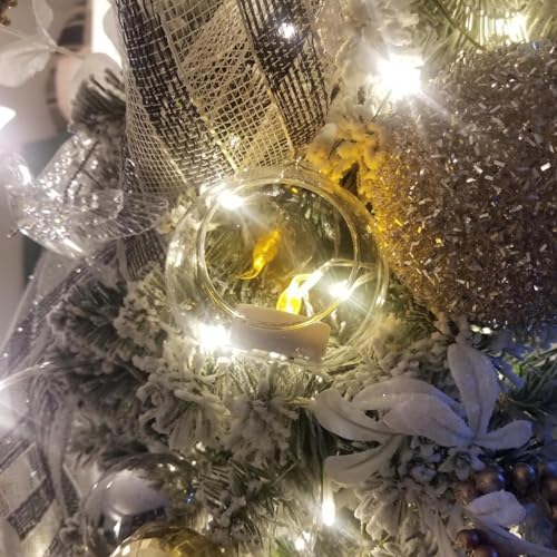2.36" 6cm Hanging Tealight Candle Holder Glass Globes Air Plant Orb Glass Candlestick Lights Terrariums Candles Terrarium Vase Containers Home Decor Indoor Outdoor Garden DIY Gifts
