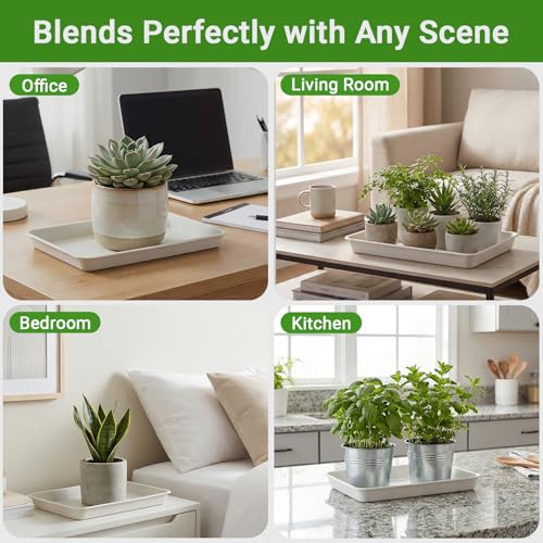 Rectangle Plant Tray 13 Inch (13 Inch / Beige)